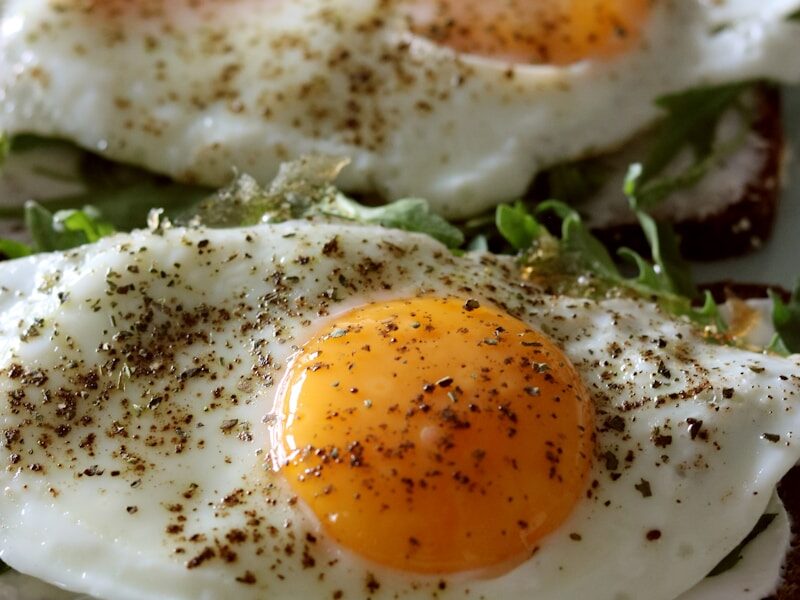 two fried eggs